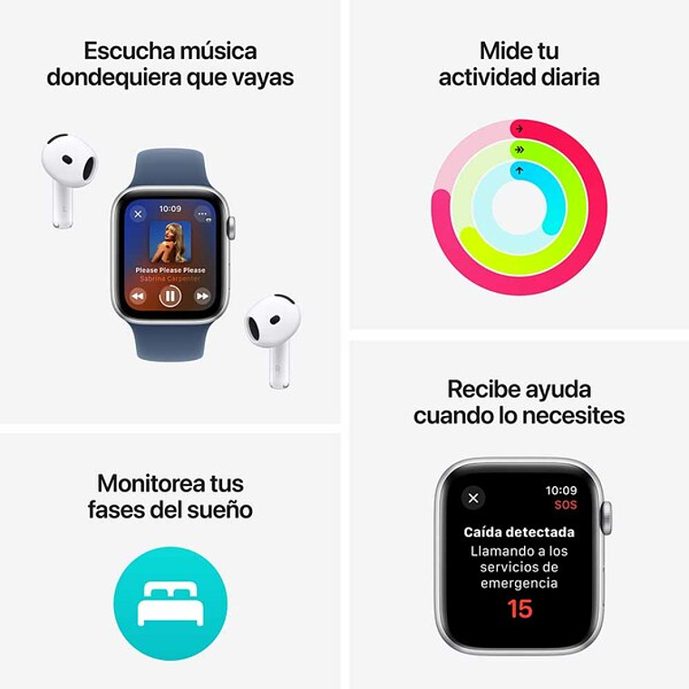 Apple Watch SE GPS + Cellular | 44mm (Aluminio blanco estrella, correa blanco estrella) Talla M/L 7