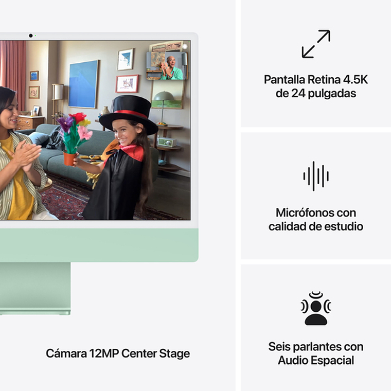 iMac Ret 4.5K 24“ (Chip M4 10Core, GPU 10Core, 16GB Ram, 256GB) Verde 7