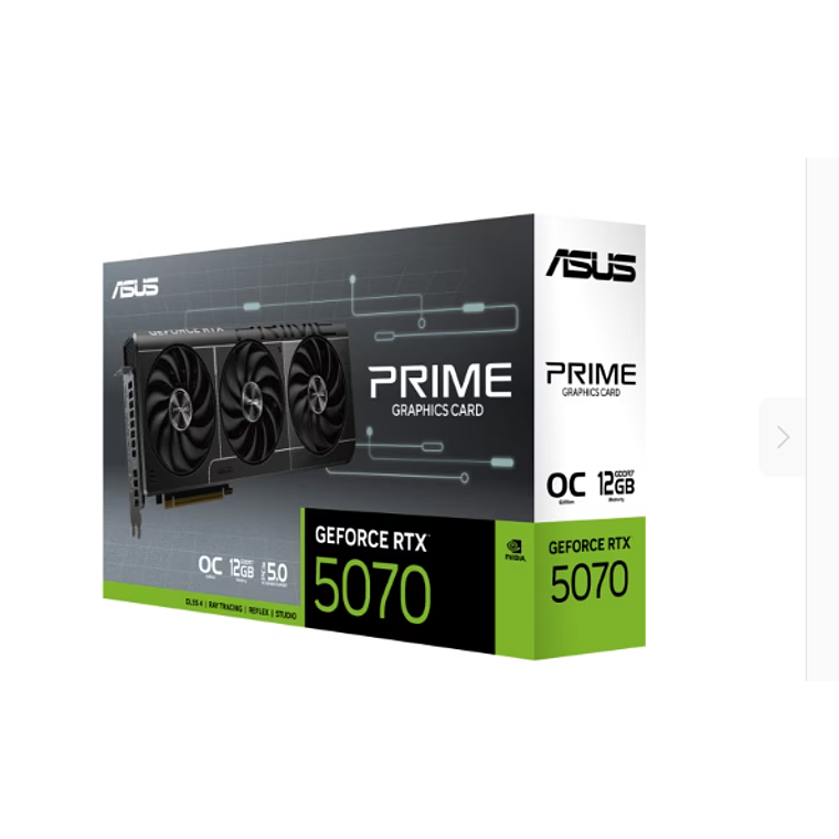 Tarjeta Gráfica Asus Prime RTX-5070 - PCI Express 5.0 - NVIDIA - NVIDIA GeForce RTX 5070 - GDDR7 7