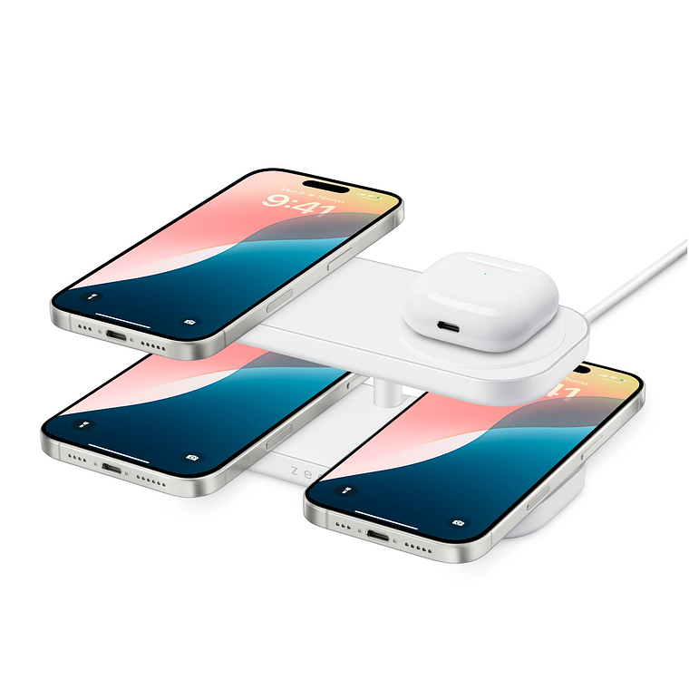 Base de Carga Inalámbrica 4 en 1 Zens Quattro Wireless Charger Pro 4, MagSafe 1