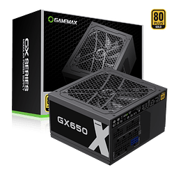 Fuente de Poder 650W GameMax GX-650, Certificada 80+ PLUS Gold, Modular, Color Negro