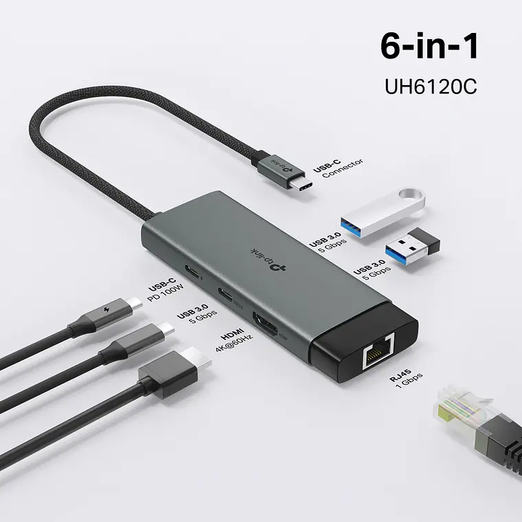 Hub USB Tipo-C (6 en 1) TP-Link 4