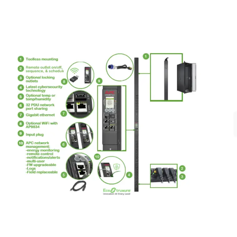 Rack PDU 9000 Switched ZeroU 16A 230V C1 2