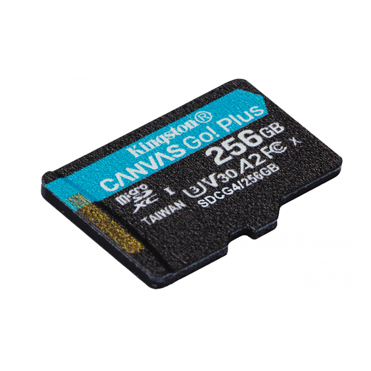 Tarjeta de memoria flash 256GB Kingston micro UHS-I Clase 10, con Adaptador 3