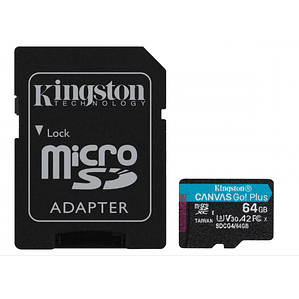 Tarjeta de memoria flash 64GB Kingston SDHC Memory Card MicroSD UHS-I Clase 10, con Adaptador