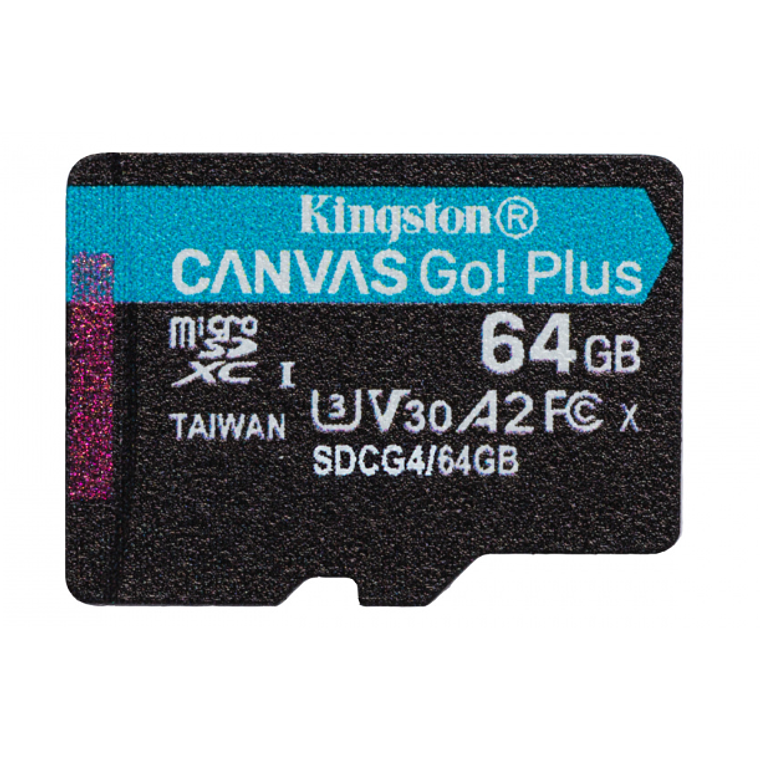 Tarjeta de memoria flash 64GB Kingston SDHC Memory Card MicroSD UHS-I Clase 10, con Adaptador 2