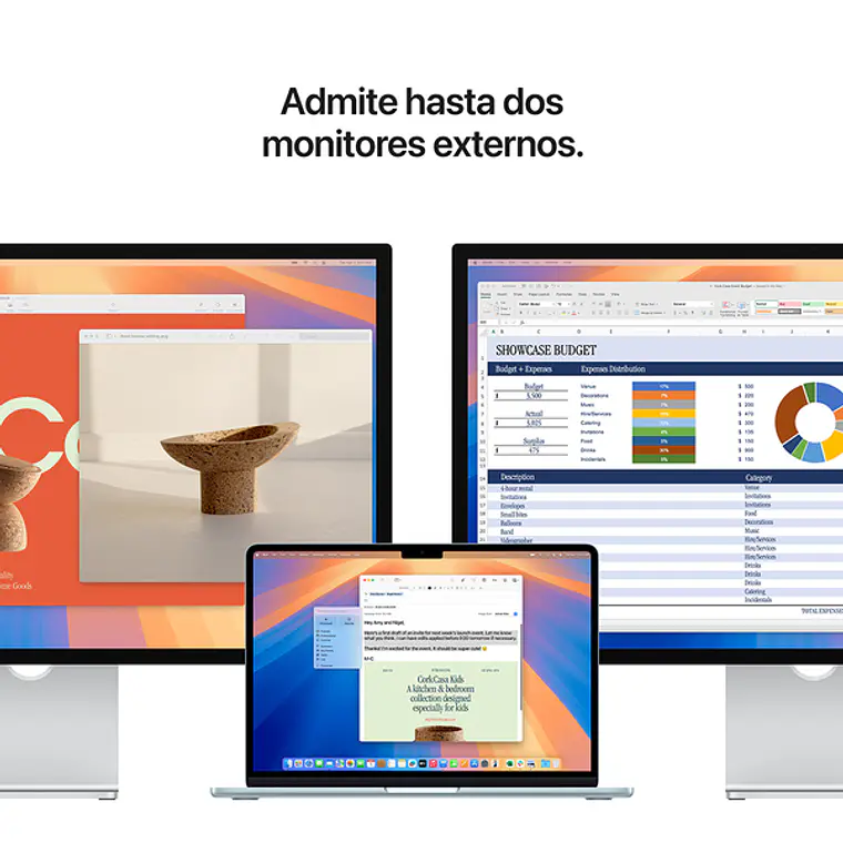 MacBook Air 13.6“ (Chip M4 10Core, GPU 8Core, 16GB Ram, 256GB SSD) Azul cielo 5