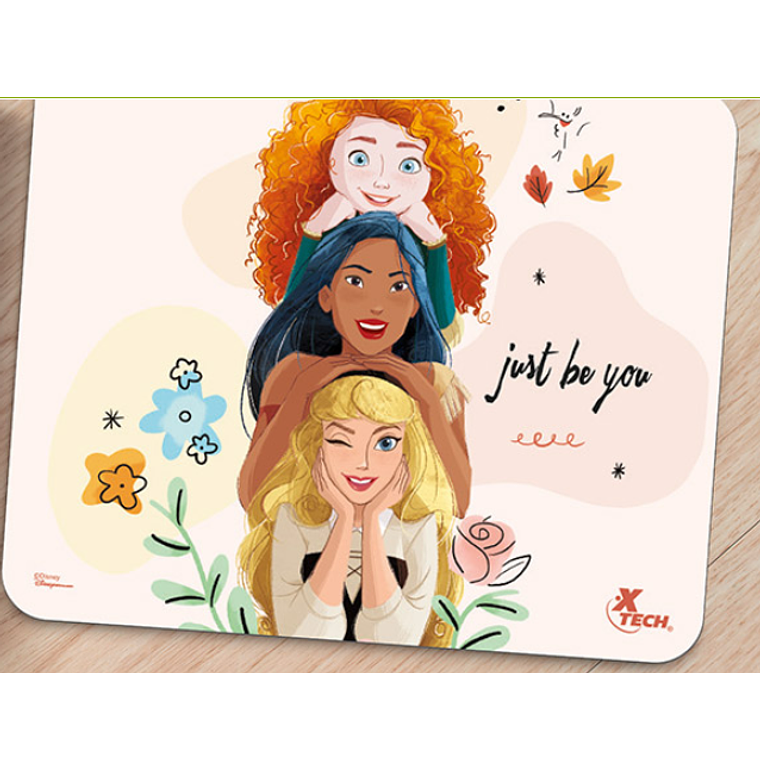 Mouse Pad Disney Princesas, 22x18cm, Base Antideslizante, Xtech XTA-D100PS - Multicolor 1
