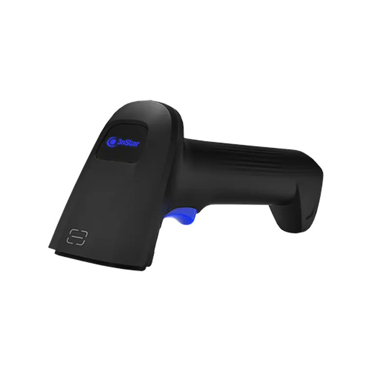 Escáner de código de barras de mano 2D  con base y detección automática  2