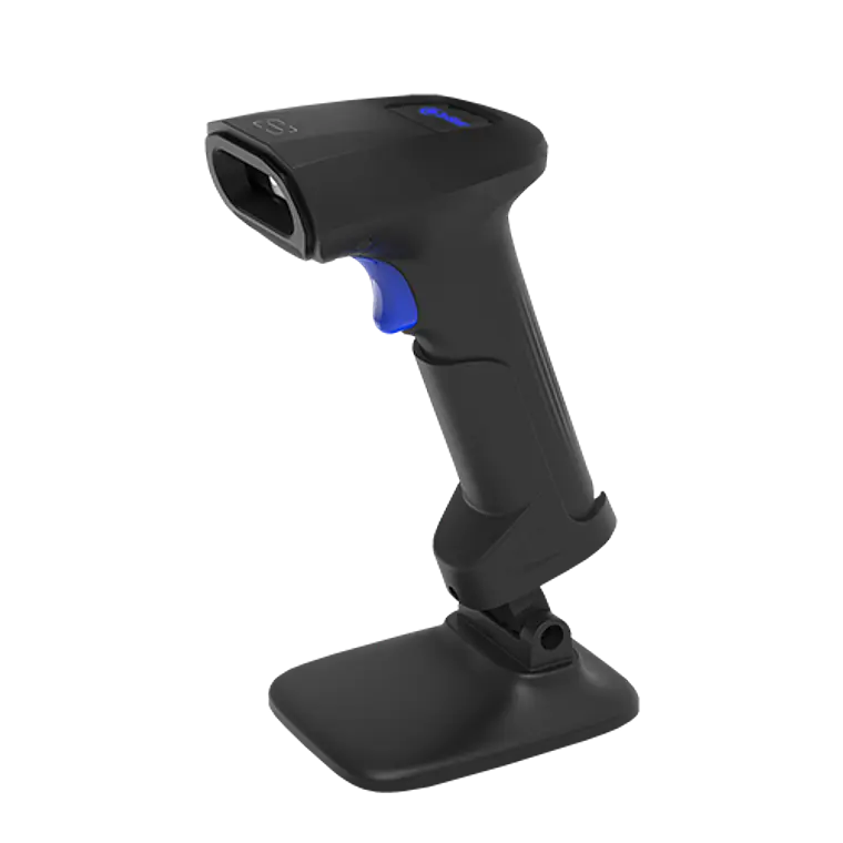 Escáner de código de barras de mano 2D  con base y detección automática  3