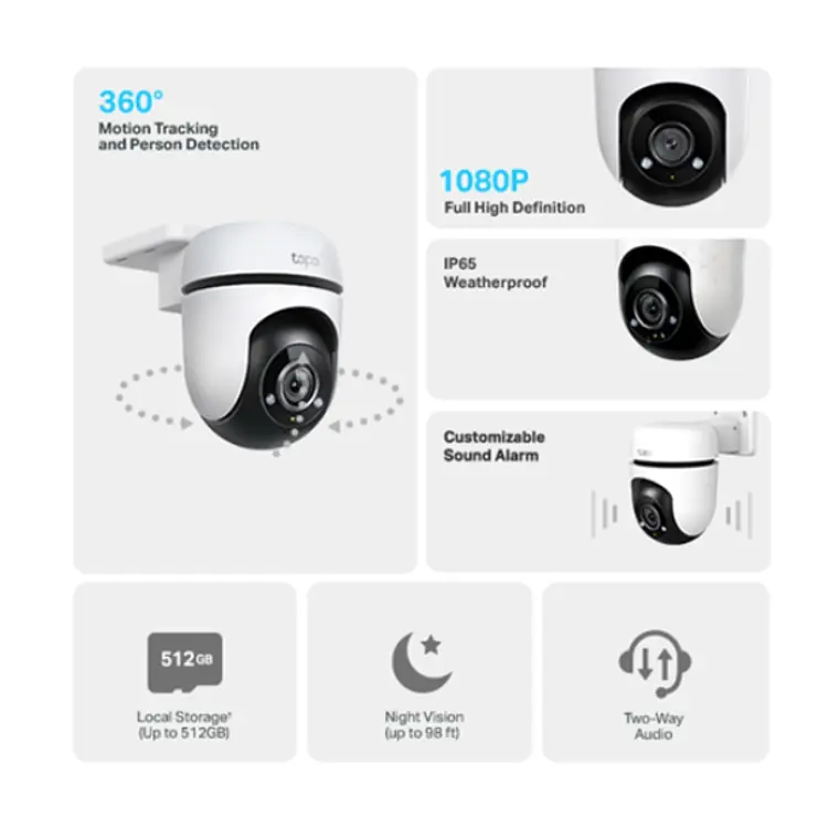Cámara de Vigilancia TP-Link Tapo C500, Exterior, 360° , Detección de personas 2