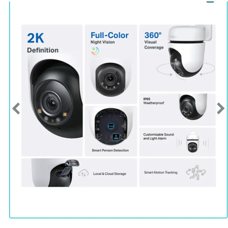 Cámara de vigilancia Tp-Link Tapo C510W de 360º (2K, Wi-Fi, IP65) 3