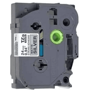 Cinta Brother TZe-S951 para Impresora de Etiquetas (8m, Matte Plateado)