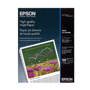 Papel Epson High Quality Ink Jet (100 hojas, Tamaño Carta)