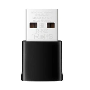 Adaptador USB Nano Wi-Fi Mercusys MA12N N300 - 300 Mbps, WPA3, Plug & Play