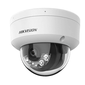 Cámara de red domo fija con luz híbrida inteligente de 6 MP Hikvision 