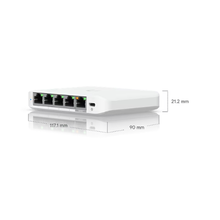 Ubiquiti USW-Flex-2.5G-5 Switch 5 Puertos 2.5G RJ45, Compacto y de Alto Rendimiento 2