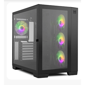 Gabinete Gamer Hummer Astra Black Vidrio Templado  4 ventiladores