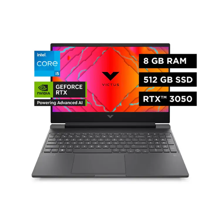 Notebook Victus by HP Laptop de 15.6“ (Intel Core i5 12450H, 8GB Ram, 512GB SSD, Win11 Home) 2