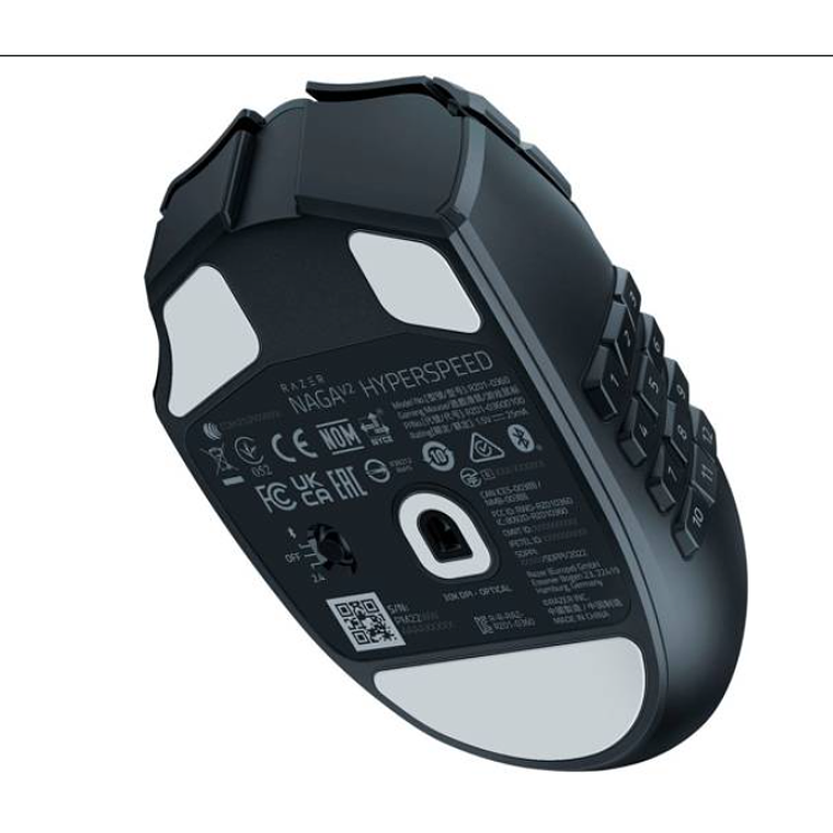 Mouse Gamer Inalámbrico Razer Naga V2 HyperSpeed, 19 Botones Programables, Sensor 30K DPI, Negro 6