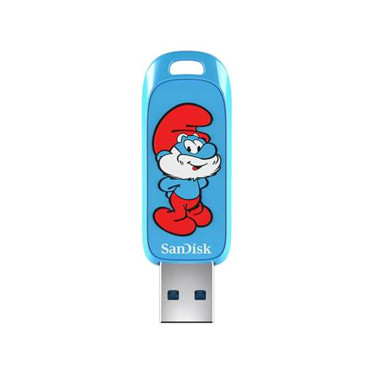 Unidad Flash 128GB USB SanDisk Smurfs Edición Limitada – Papa Pitufo 1