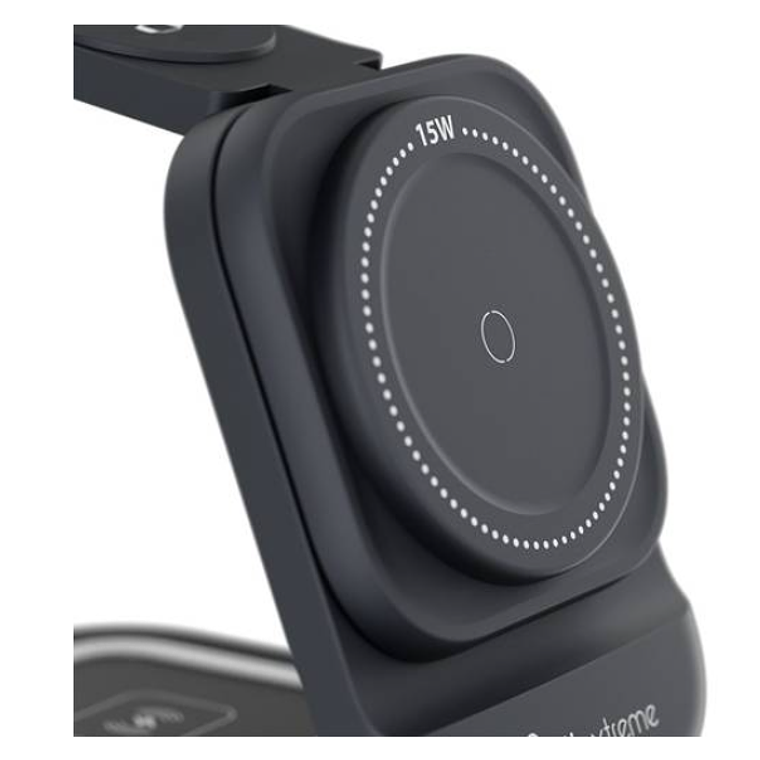 Base cargadora Klip Xtreme 15W – USB-C, soporte vertical para celular o carga inalámbrica 3