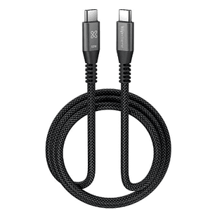 Cable USB Tipo-C M/M v2.0 24pin 3mt 60W Color negro - Klip Xtreme 