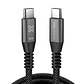 Cable USB Tipo-C M/M v2.0 24pin 3mt 60W Color negro - Klip Xtreme  - Miniatura 2