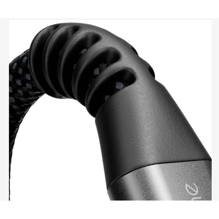 Cable USB 1.8 metros - USB-C a USB-C, negro, trenzado, carga rápida 100W, Klip Xtreme 4