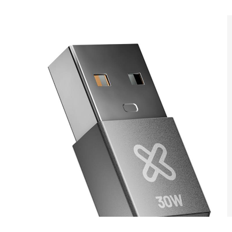 Cable USB Klip Xtreme 1.8 metros – USB-C a USB-A, negro, trenzado, carga rápida 30W, Klip Xtreme 3