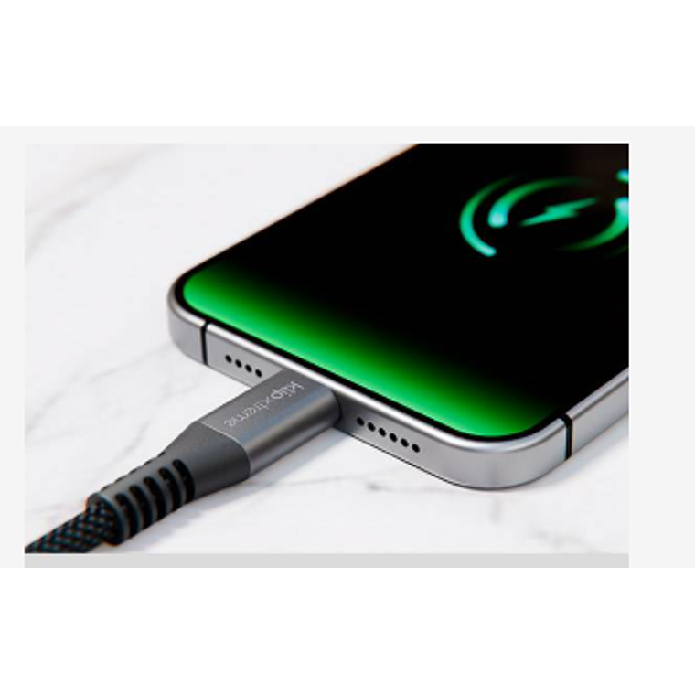 Cable USB Klip Xtreme 1.8 metros – USB-C a USB-A, negro, trenzado, carga rápida 30W, Klip Xtreme 5