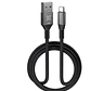 Cable USB 3 metros – USB-C a USB-A, negro, trenzado, carga rápida 30W, Klip Xtreme  - Miniatura 1