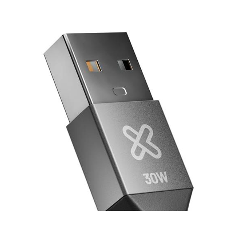 Cable USB 3 metros – USB-C a USB-A, negro, trenzado, carga rápida 30W, Klip Xtreme  3