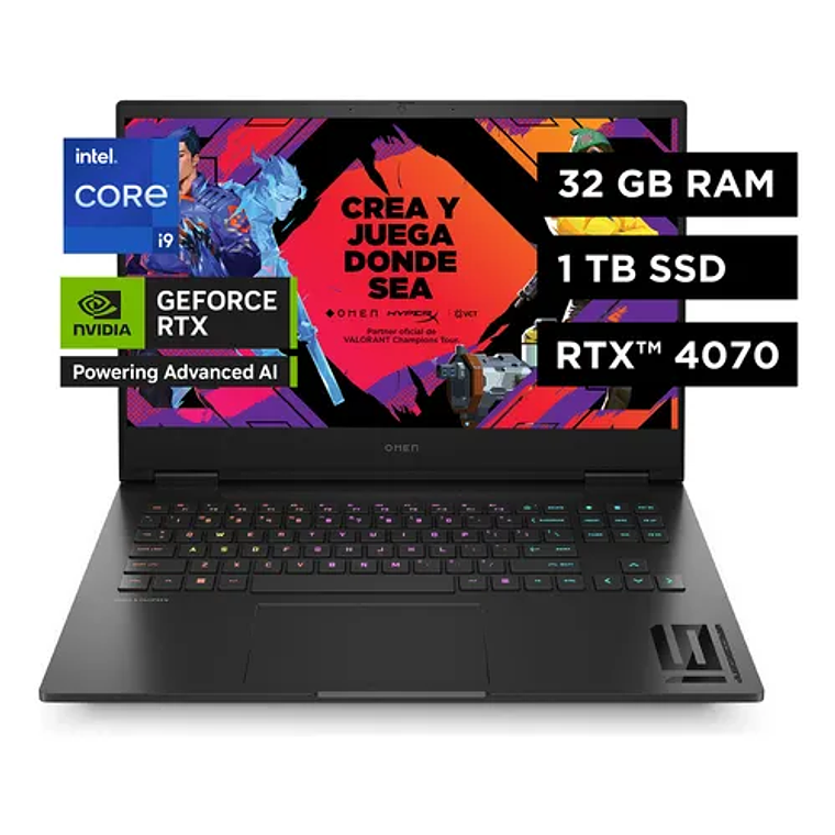 Notebook Gamer HP Omen de 16“ (intel i9-14900HX, 32GB Ram, 1TB SSD, RTX4070, Win11 Home) 5