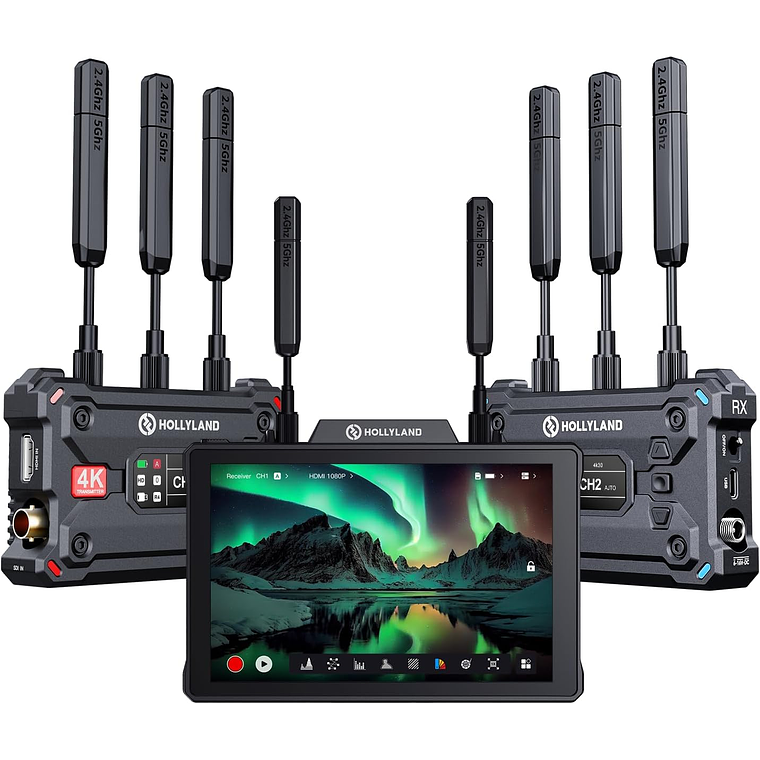 Kit Hollyland Pyro S Transmisor / Receptor (1TX+1RX) & Pyro 7 (Monitor / Transmisor / Receptor 7“) 1