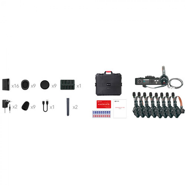 SolidCOM C1 Pro Hub 8S Hollyland Sistema de auriculares intercom con Hub para 9 pers 11