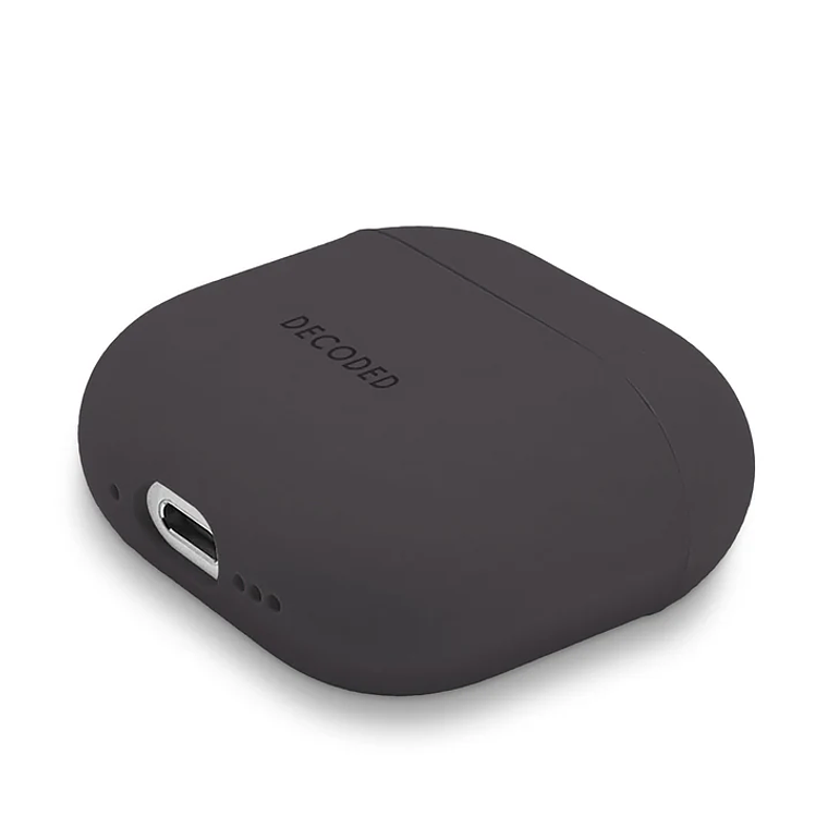 Funda silicona AirCase Pro para Airpods 4 Gen Decoded negra 2