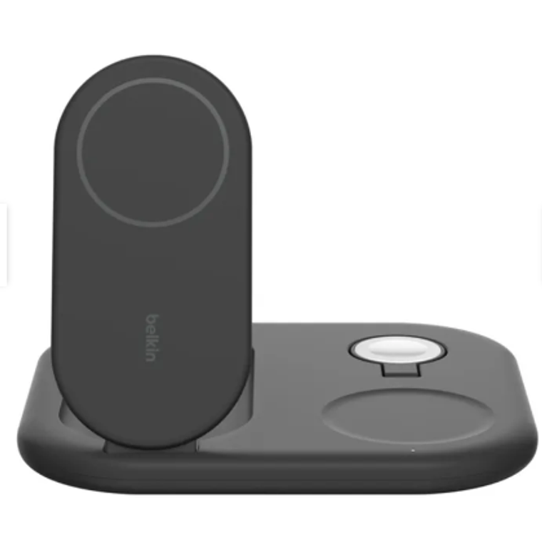 Base de carga 3 en 1 inalámbrica plegable Belkin negra 3
