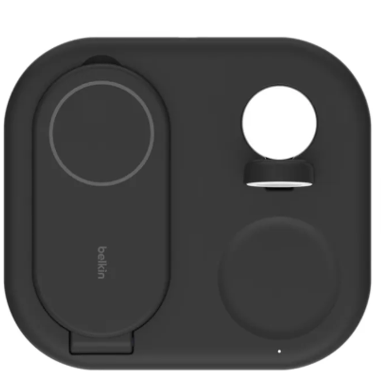 Base de carga 3 en 1 inalámbrica plegable Belkin negra 4