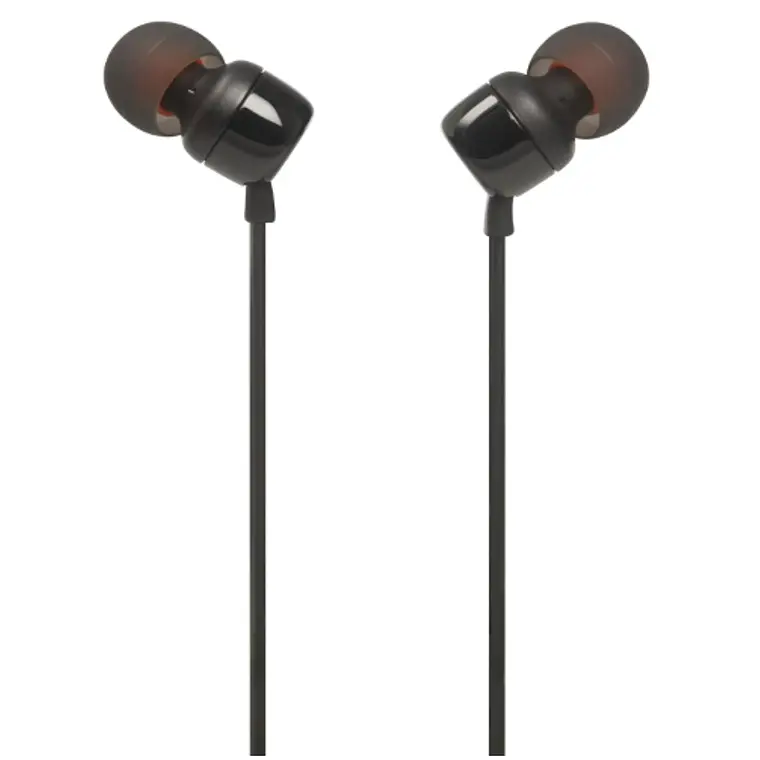 Auriculares intrauditivos con sonido de graves puro, control remoto de 1 botón, micrófono y cable plano  1