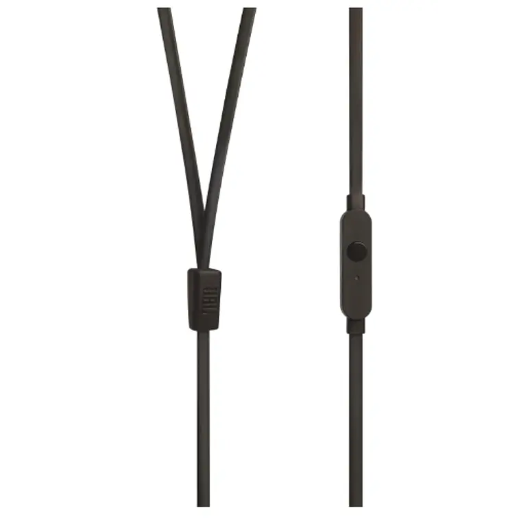 Auriculares intrauditivos con sonido de graves puro, control remoto de 1 botón, micrófono y cable plano  2