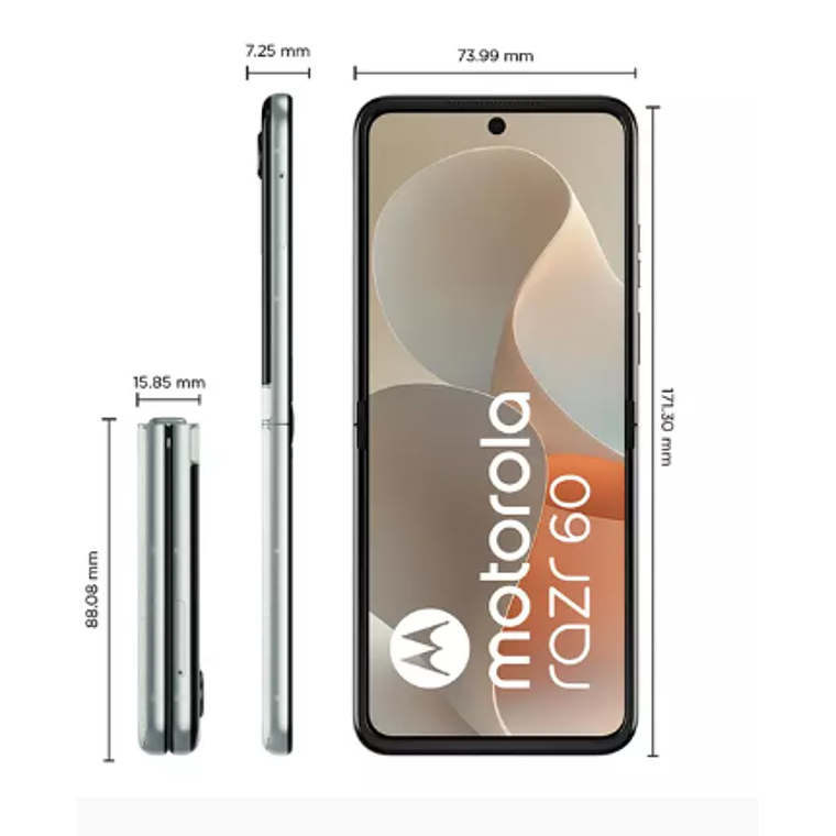 Smartphone Motorola Razr 60 (12GB + 512GB) White Touch  3
