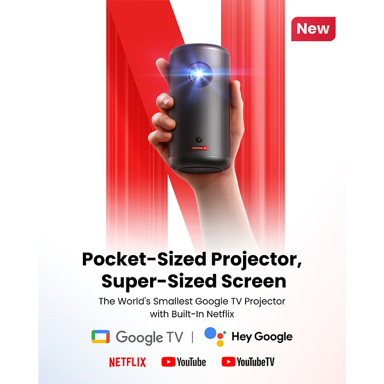 Proyector Nebula Capsule 3 (1080p Mini Google TV) 6