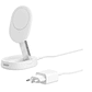 Base de carga 2 en 1 inalámbrica plegable Qi2 15 W Belkin blanca - Miniatura 1