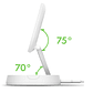 Base de carga 2 en 1 inalámbrica plegable Qi2 15 W Belkin blanca - Miniatura 3