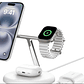 Base de carga 3 en 1 BoostCharge Qi2 15W Belkin blanca - Miniatura 1