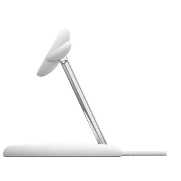 Base de carga 3 en 1 BoostCharge Qi2 15W Belkin blanca 3