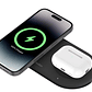 Base de carga 2 en 1 inalambrica plana Qi2 con USB-C Belkin negra - Miniatura 2