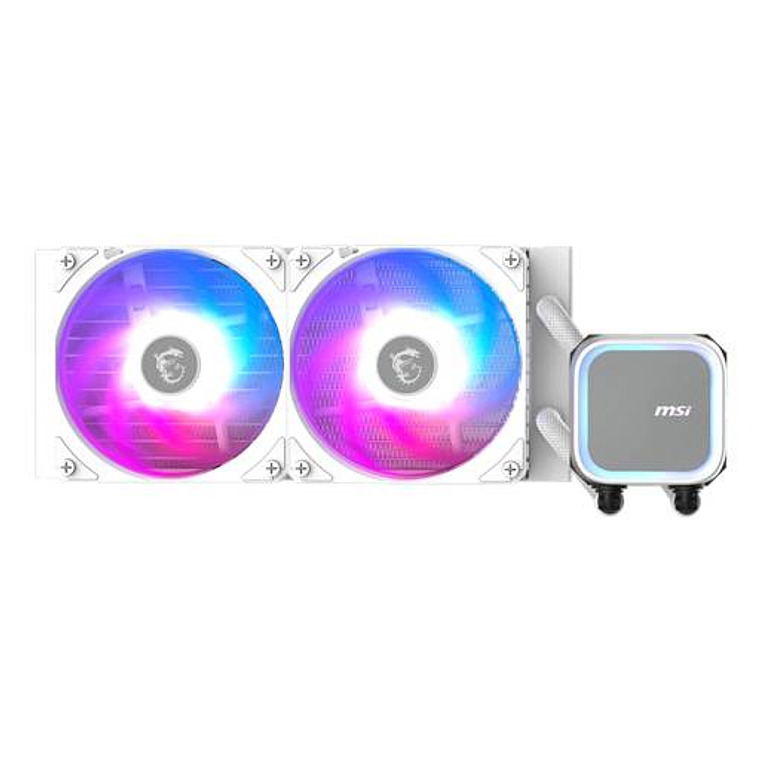 Refrigeración Líquida MSI MAG CORELIQUID A13 240 WHITE - 240mm, ARGB, Compatible con Intel y AMD 1