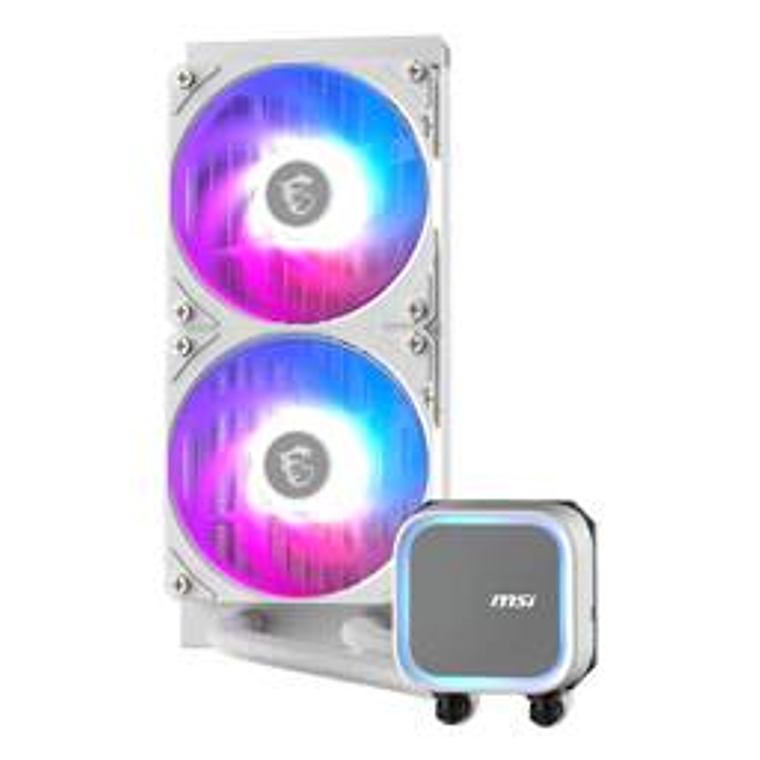 Refrigeración Líquida MSI MAG CORELIQUID A13 240 WHITE - 240mm, ARGB, Compatible con Intel y AMD 2